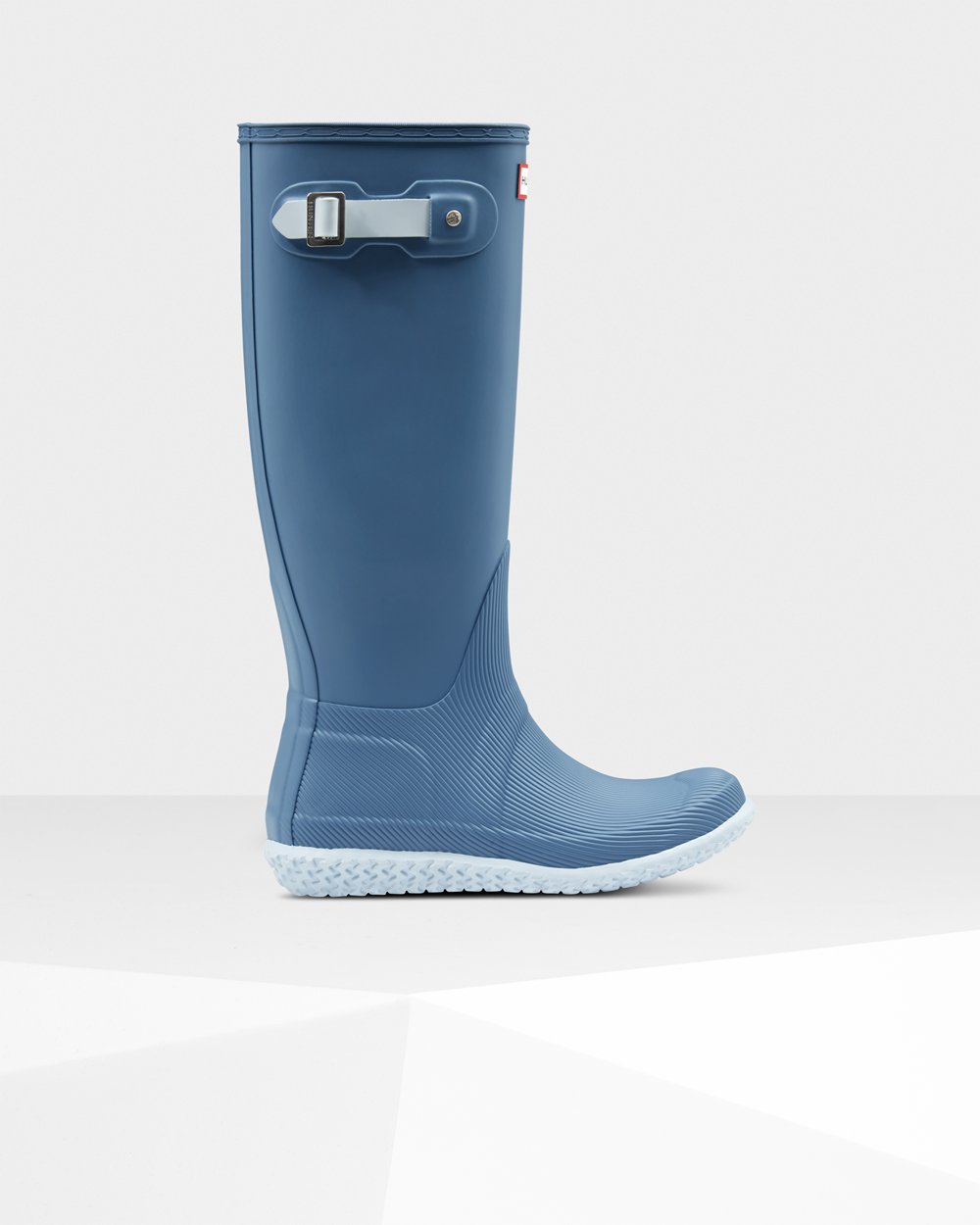 Hunter Original Flat Heel Calendar Sole Tall Rain Boots - Online Store Womens Blue/Grey - MTVBOK203